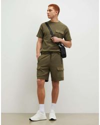River Island - Regular Fit Textured Cargo Shorts - Lyst