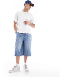 ASOS - Longer Length Denim Jorts - Lyst