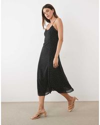 Mango - Strappy Midi Dress With Thigh Slit - Lyst