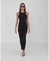 4th & Reckless - Premium - robe côtelée longue à dos nageur et logo brodé - Lyst