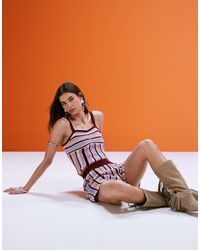 ASOS - Brassière d'ensemble en maille effet crochet - multicolore - Lyst