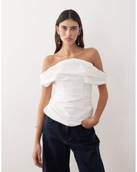 ARRANGE - Off The Shoulder Poplin Top - Lyst