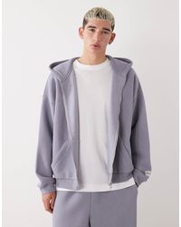 Collusion - Heavyweight Zip Through Boxy Hoodie - Lyst