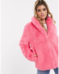 Missguided – Oversize-Duster-Mantel - Pink