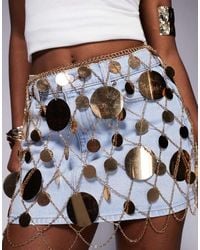 South Beach - Cintura Da Festival Con Paillettes A Disco - Lyst