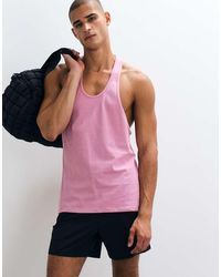 4505 - Icon Cotton Drop Armhole Stringer Vest With Quick Dry Finish - Lyst