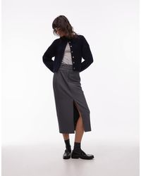 ASOS - Tailored Column Midi Skirt - Lyst