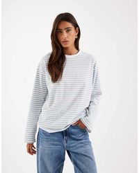 Pieces - Long Sleeve Super Soft T-Shirt Stripe - Lyst