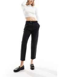 Stradivarius - Tailored Pleat Front Cropped Trouser - Lyst