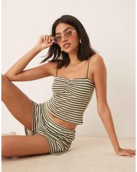 ASOS - Textured Crochet Ruched Cami Top - Lyst