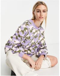 & Other Stories Cotton Floral Print Sweatshirt - Multicolor