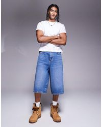 ASOS - Longer Length Denim Jort - Lyst