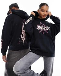 ASOS - Uniseks Oversized Hoodie Met Gelicenseerde Slipknot-Prints - Lyst