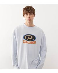 Collusion - Long Sleeve Marl T-shirt With Print - Lyst