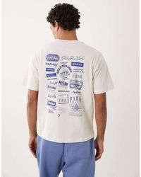 Farah - Archive Boxy Oversized Graphic Logo T-Shirt With Back Print - Lyst