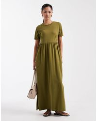 Threadbare - – kurzärmliges maxikleid aus jersey - Lyst