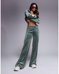 Juicy Couture - Joggingbroek Van Velours Met Monogramprint - Lyst