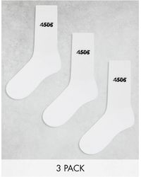 ASOS 4505 - Icon 3 Pack Anti Bacterial Crew Sport Socks - Lyst