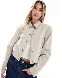 ASOS - Linen Tailored Bomber Jacket With Collar - Lyst