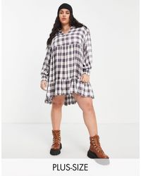 Simply Be Tiered Smock Dress - Blue