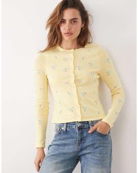 ASOS - Knitted Cardigan With Embroidered Floral (part Of A Set)-multi - Lyst