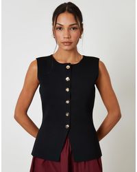 Threadbare - Ribbed Knitted Waistcoat - Lyst