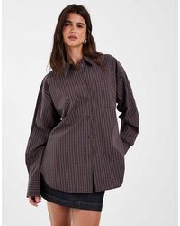 JJXX - Jamie Oversized Poplin Stripe Shirt - Lyst