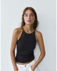 Pull&Bear - Halter-Neck Strappy Back Top - Lyst