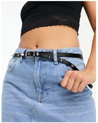 Weekday - Thin Studded Belt - Lyst