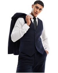 ASOS - Wedding Slim Wool Mix Suit Waistcoat - Lyst