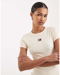 Tommy Hilfiger - Badge Ribbed Slim Fit T-shirt - Lyst