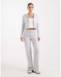 Pieces - Foldover Waist Knitted Trousers Co-Ord - Lyst