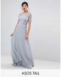 asos design pleated panelled flutter sleeve maxi dress with lace inserts