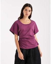 ASOS - Scoop Neck With Short Sleeve Top - Lyst