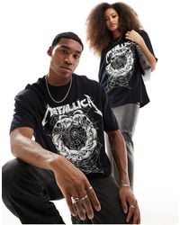 ASOS - Unisex Oversized Licence T-shirt With Metallica Print - Lyst