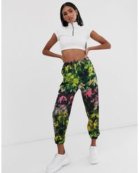 ASOS Oversized joggingbroek Met Tie-dye-print En Siersteentjes - Groen