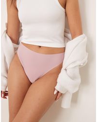 New Look - Smooth High Waisted Lingerie Thong - Lyst