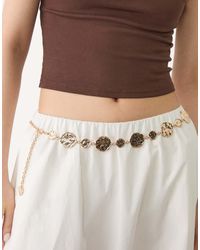 Stradivarius - Metal Belt With Discs - Lyst