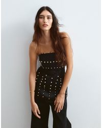 ARRANGE - Linear Beaded Structured Bandeau Top - Lyst
