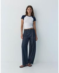 Pull&Bear - Balloon Jeans With Drawstring - Lyst