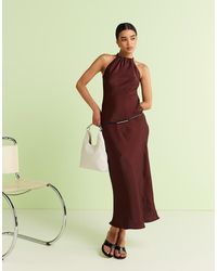 River Island - Halter Neck Maxi Dress - Lyst