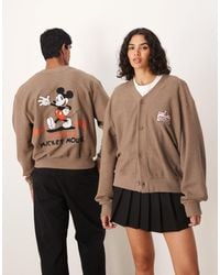 ASOS - Disney Unisex Oversize Cardigan With Mickey Mouse Print - Lyst