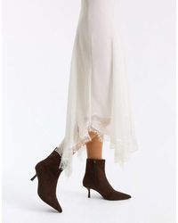 Bershka - Kitten Heel Ankle Boots - Lyst
