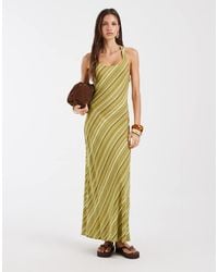 ASOS - Linen Blend Scoop Neck Maxi Dress - Lyst