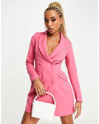 Missguided Blazer Dress - Pink