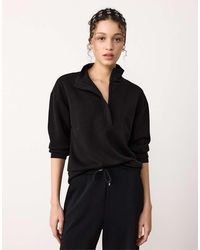 Stradivarius - Soft-touch Sweatshirt With Zip - Lyst