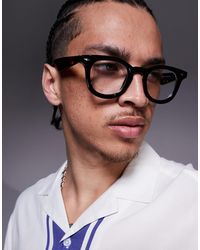 ASOS - Chunky Round Tortoiseshell Frame Glasses With Clear Lenses - Lyst