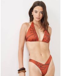 ASOS - Fuller Bust Brogan High Apex Triangle Bikini Top - Lyst