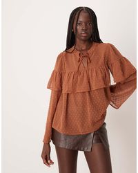 Vila - Blusa Bohémien Trasparente - Lyst