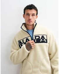 Napapijri - Box Logo Half Zip Fleece - Lyst